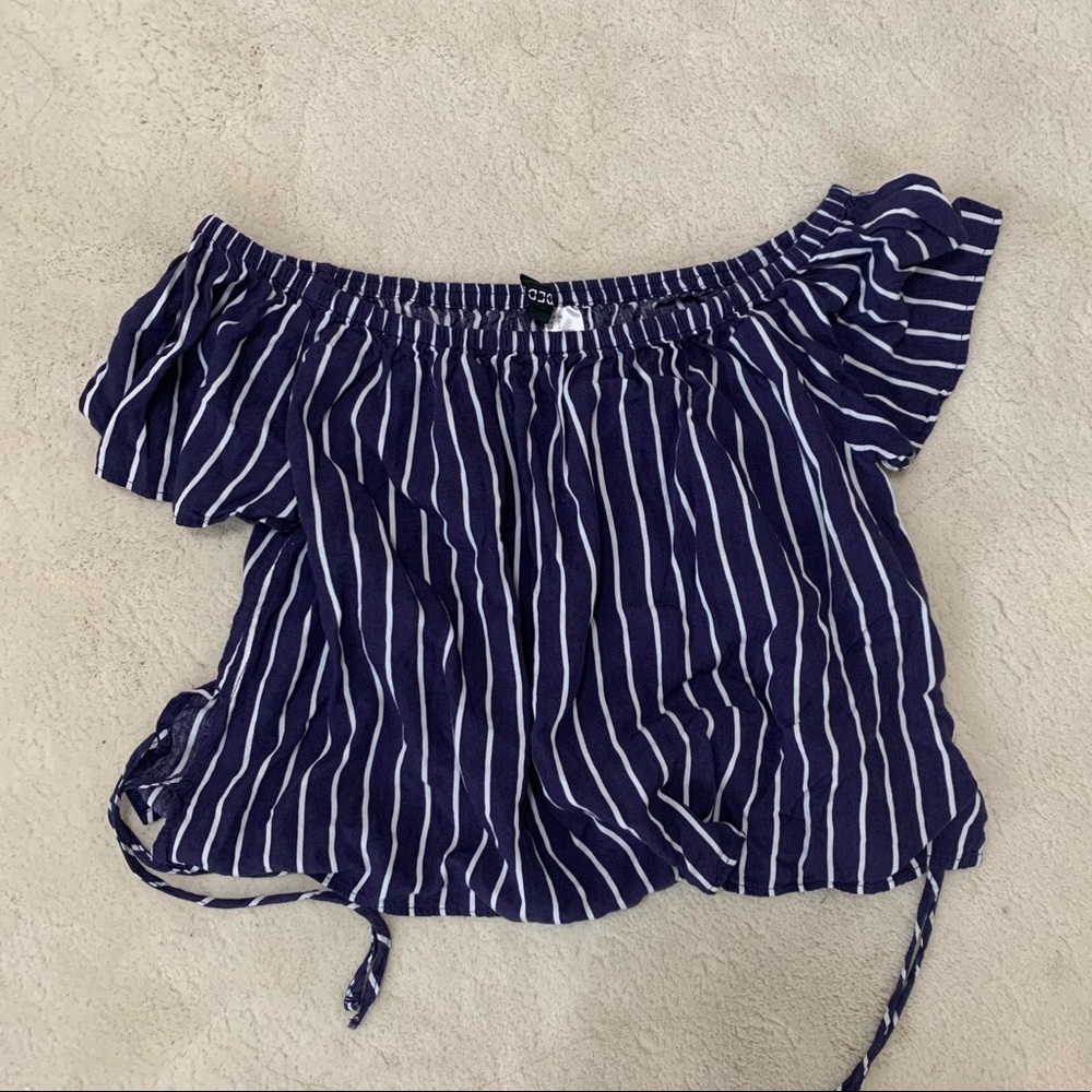 H&M striped off the shoulder top